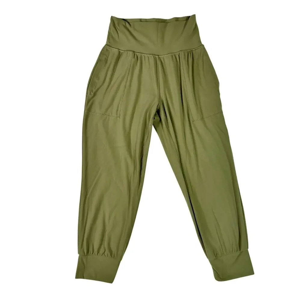 Athleta Salutation Cargo Jogger Pants Women's XS Olive Green Athleisure Pilates - Picture 3 of 16